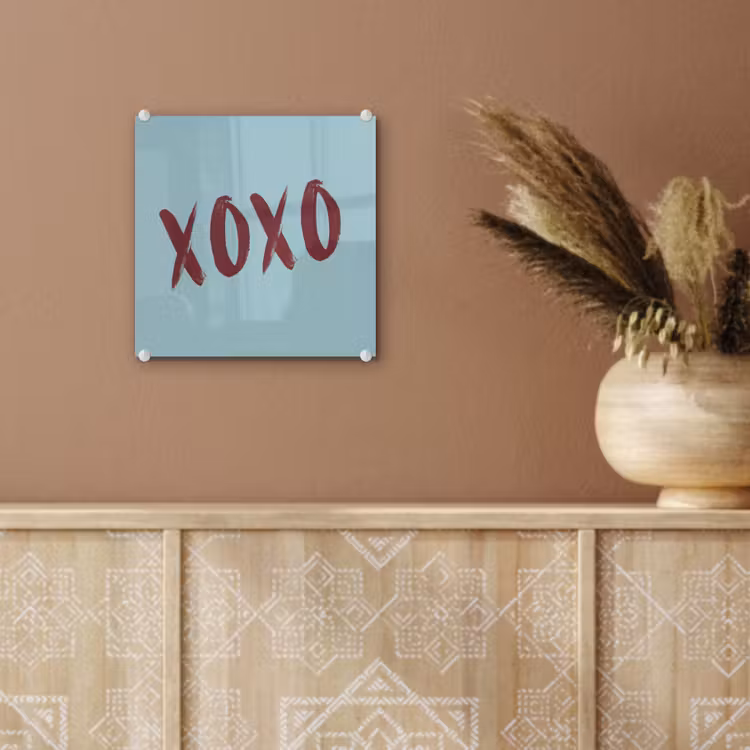 XOXO - Blauw - Rood plexiglas 5mm klein -sfeer5