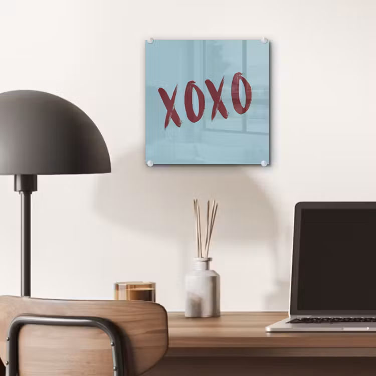 XOXO - Blauw - Rood plexiglas 5mm klein -sfeer6