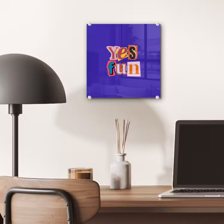 Yes fun - Kleurrijk - Collage-stijl plexiglas 5mm klein -sfeer6