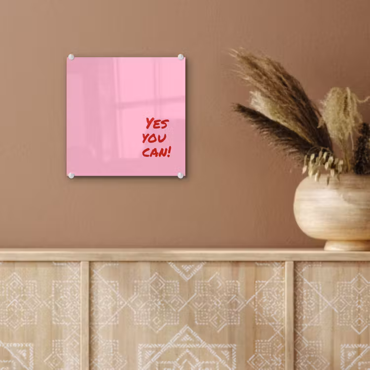Yes you can do it - Rood - Roze plexiglas 5mm klein -sfeer5