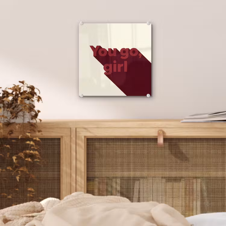 you go girl - 3D - Rood plexiglas 5mm klein -sfeer4