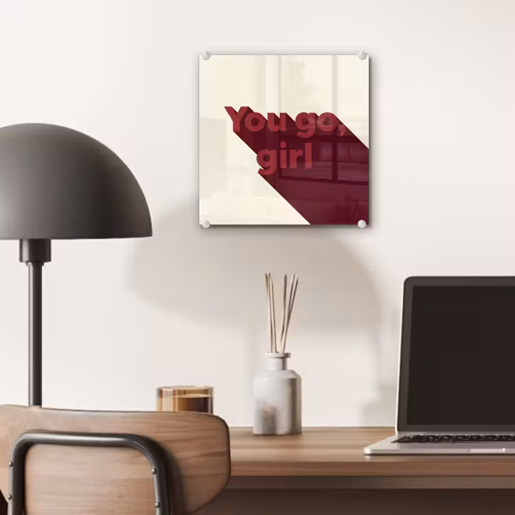 you go girl - 3D - Rood plexiglas 5mm klein -sfeer6