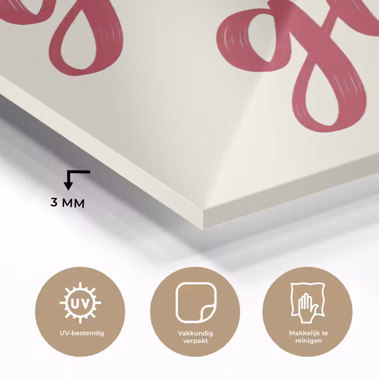 you go girl - Rood - Wit plexiglas 5mm klein -sfeer2