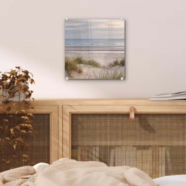 Zandstrand - Bewolkt - Duinen plexiglas 5mm klein -sfeer4
