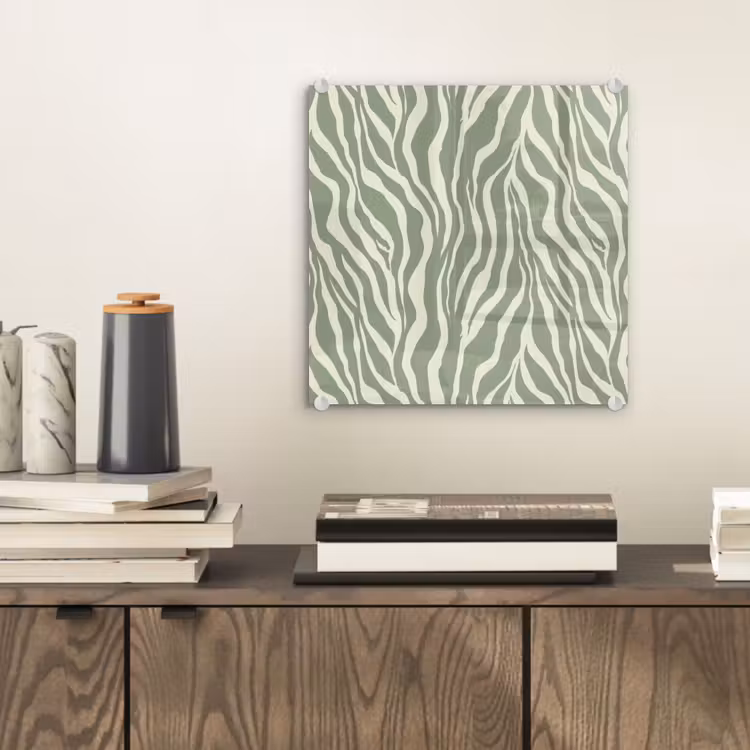 Zebra - Motief - Groen plexiglas 5mm klein 11 -sfeer1