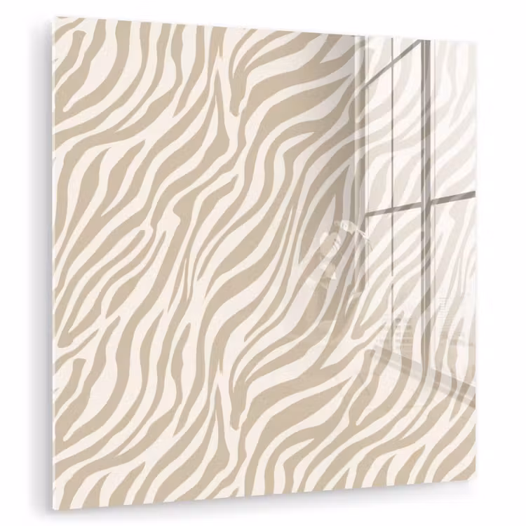 Zebra - Patroon - Beige plexiglas 5mm klein 11 -zzzproduct_nieuw