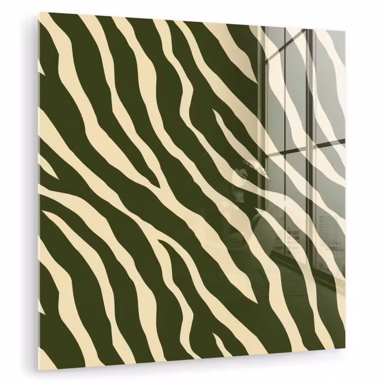 Zebra - Patroon - Groen plexiglas 5mm klein 11 -zzzproduct_nieuw