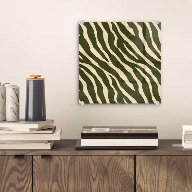 Zebra - Patroon - Groen plexiglas 5mm klein 11 -sfeer1
