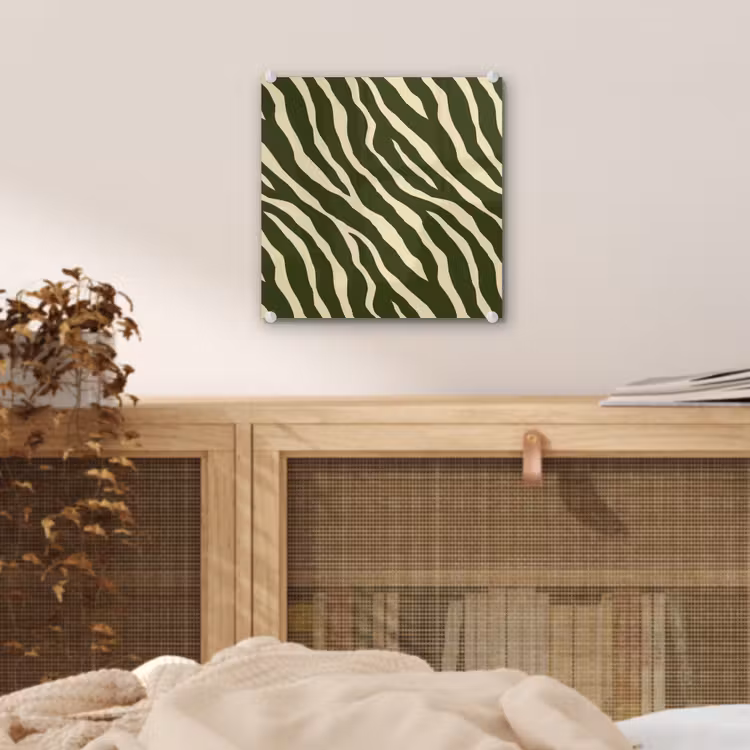 Zebra - Patroon - Groen plexiglas 5mm klein 11 -sfeer4