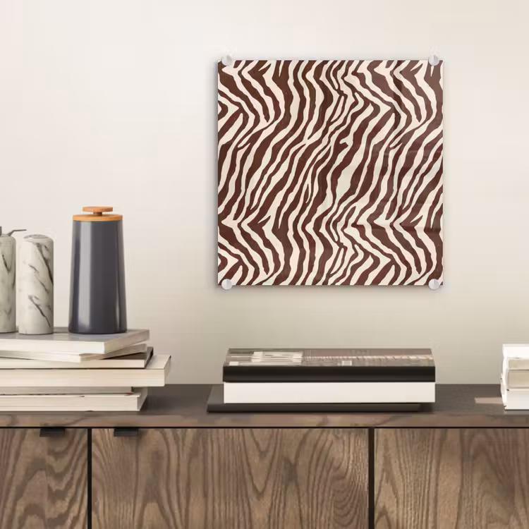 Zebra - Patroon - Zwart - Wit plexiglas 5mm klein 11 -sfeer1