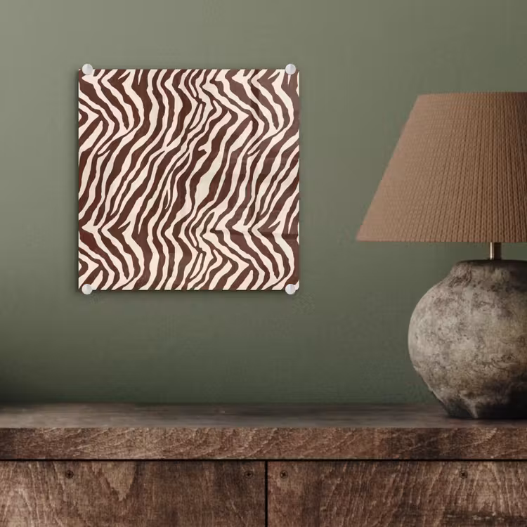 Zebra - Patroon - Zwart - Wit plexiglas 5mm klein 11 -sfeer3