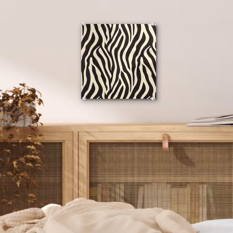 Zebra - Print - Klassiek - Zwart plexiglas 5mm klein 11 -sfeer4