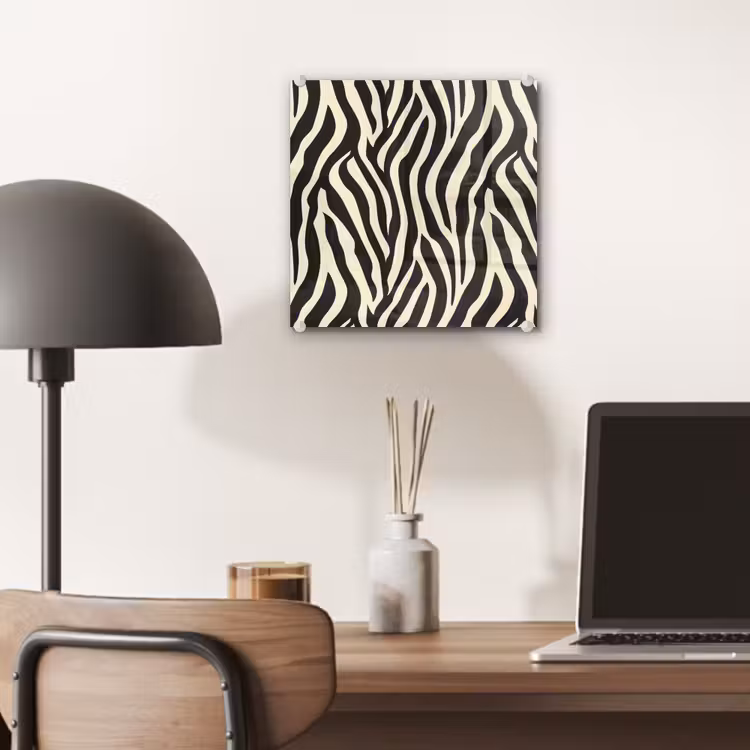 Zebra - Print - Klassiek - Zwart plexiglas 5mm klein 11 -sfeer6