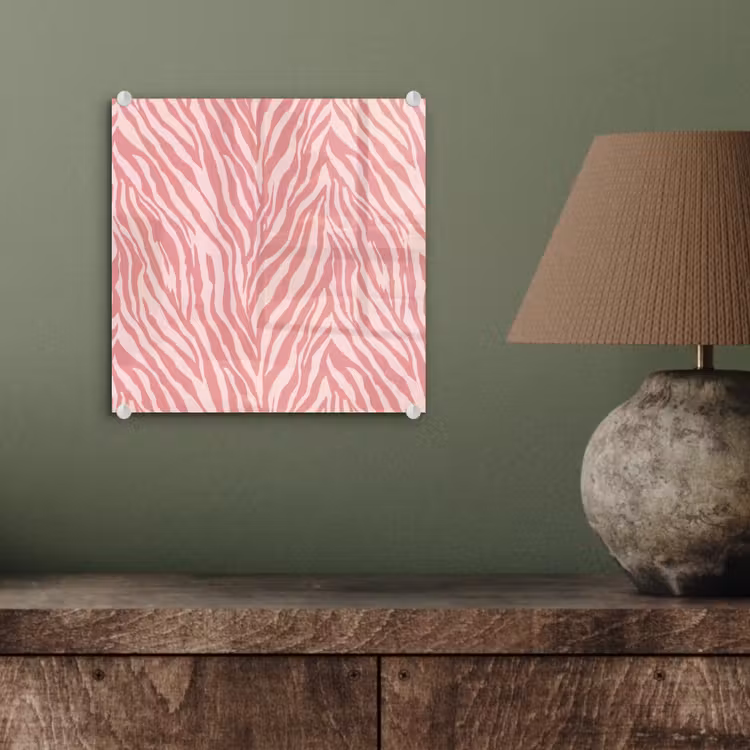 Zebra - Print - Roze plexiglas 5mm klein 11 -sfeer3