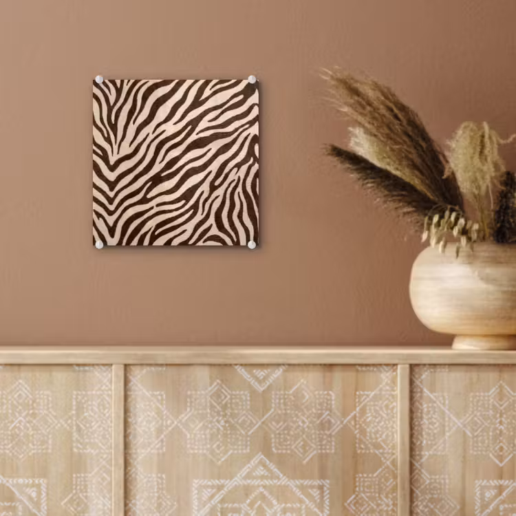 Zebra - Strepen - Bruin plexiglas 5mm klein -sfeer5