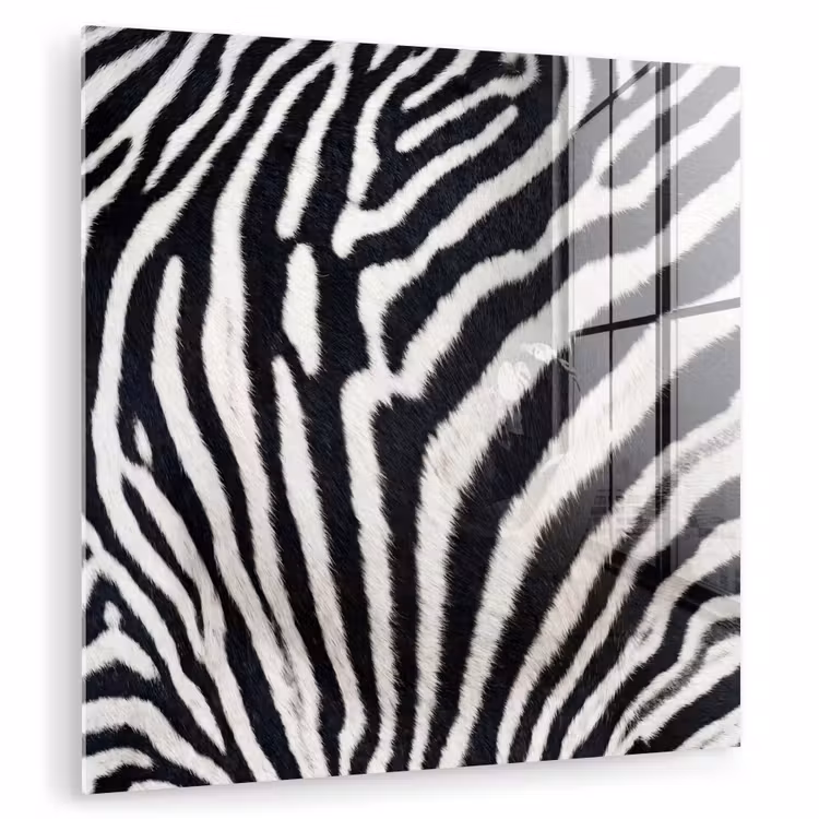Zebra - Vacht - Klassiek - Zwart - Wit plexiglas 5mm klein -zzzproduct_nieuw