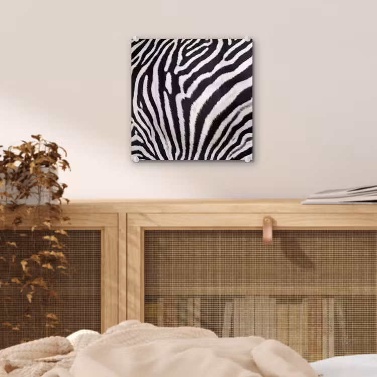 Zebra - Vacht - Klassiek - Zwart - Wit plexiglas 5mm klein -sfeer4