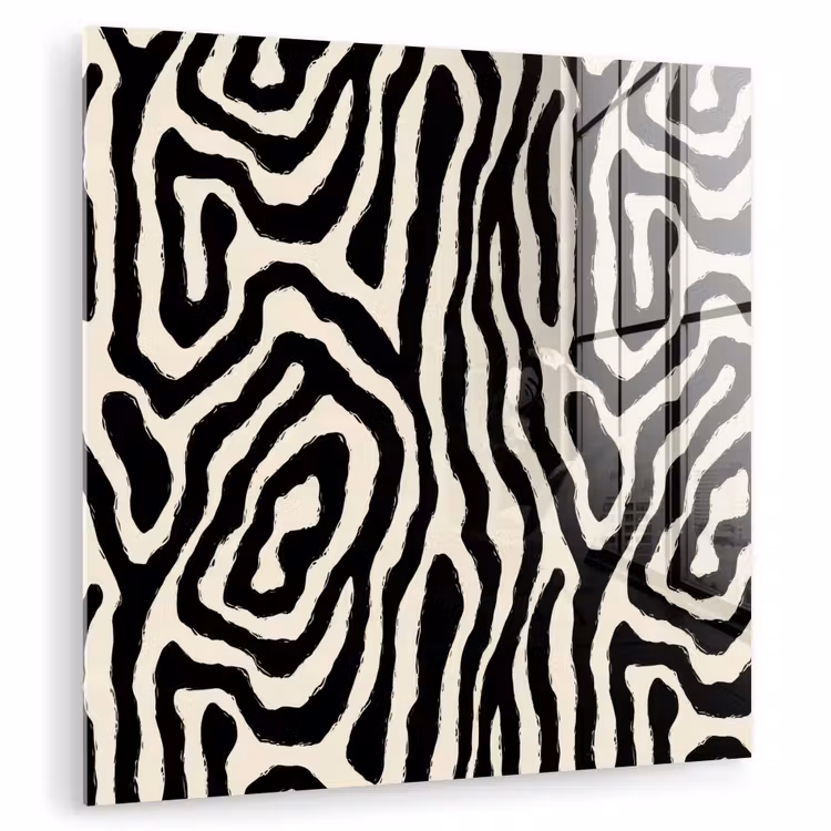 Zebra - Zwart - Abstract plexiglas 5mm klein 11 -zzzproduct_nieuw