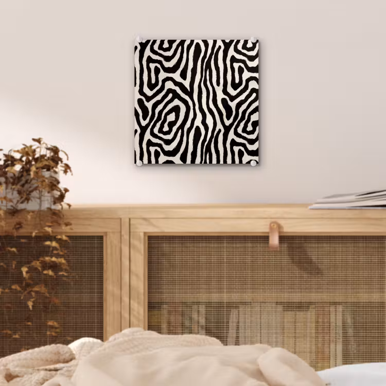 Zebra - Zwart - Abstract plexiglas 5mm klein 11 -sfeer4
