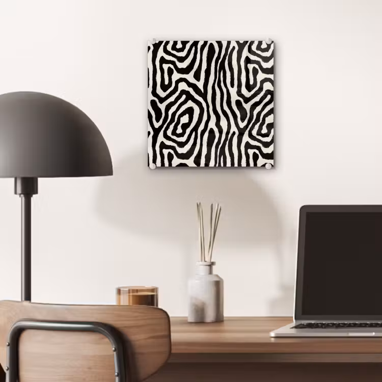 Zebra - Zwart - Abstract plexiglas 5mm klein 11 -sfeer6