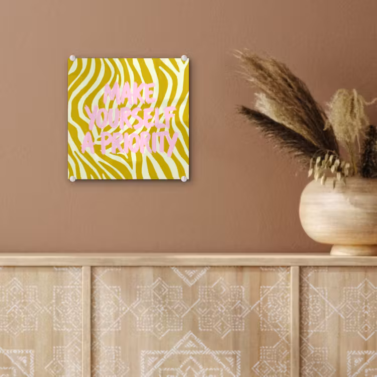 Zebraprint - Priority - Roze plexiglas 5mm klein -sfeer5