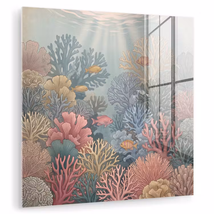 Zee - Koraal - Vis - Natuur - Kleurrijk plexiglas 5mm klein -zzzproduct_nieuw