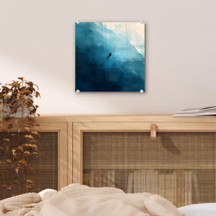 Zee - Silhouet - Abstract - Blauw plexiglas 5mm klein -sfeer4