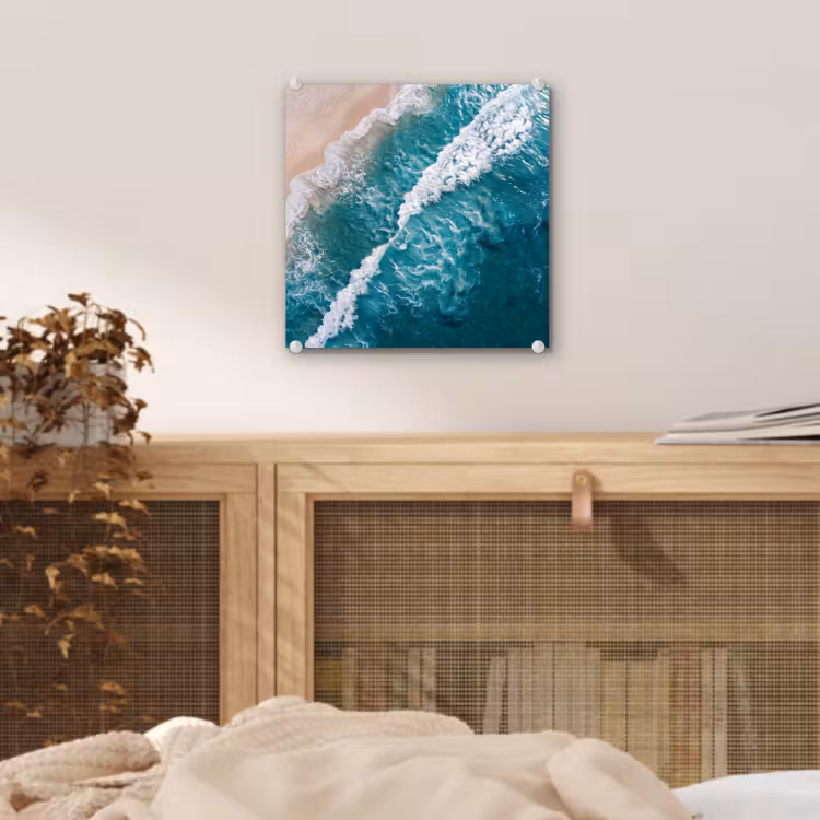 Zee - Strand - Golven - Natuur - Blauw plexiglas 5mm klein -sfeer4