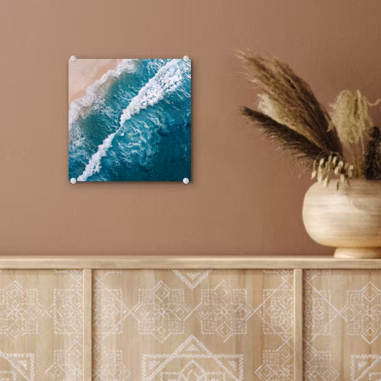 Zee - Strand - Golven - Natuur - Blauw plexiglas 5mm klein -sfeer5