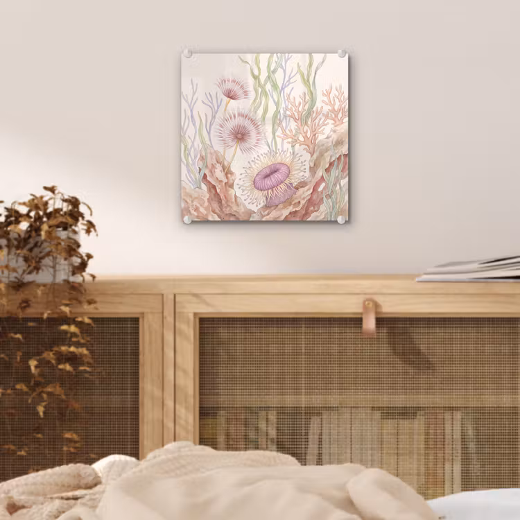 Zeeleven - Koraal - Onderwater - Illustratie - Kleurrijk plexiglas 5mm klein -sfeer4