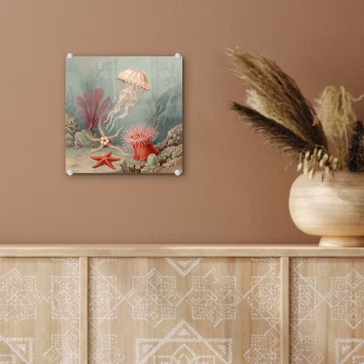 Zeeleven - Kwal - Onderwater - Illustratie - Beige plexiglas 5mm klein -sfeer5