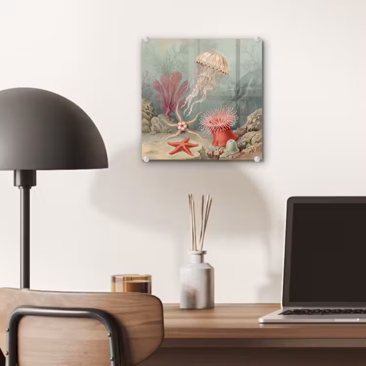 Zeeleven - Kwal - Onderwater - Illustratie - Beige plexiglas 5mm klein -sfeer6