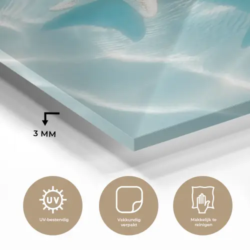 Zeesterren - Golvend water - Rustgevend plexiglas 5mm klein -sfeer2