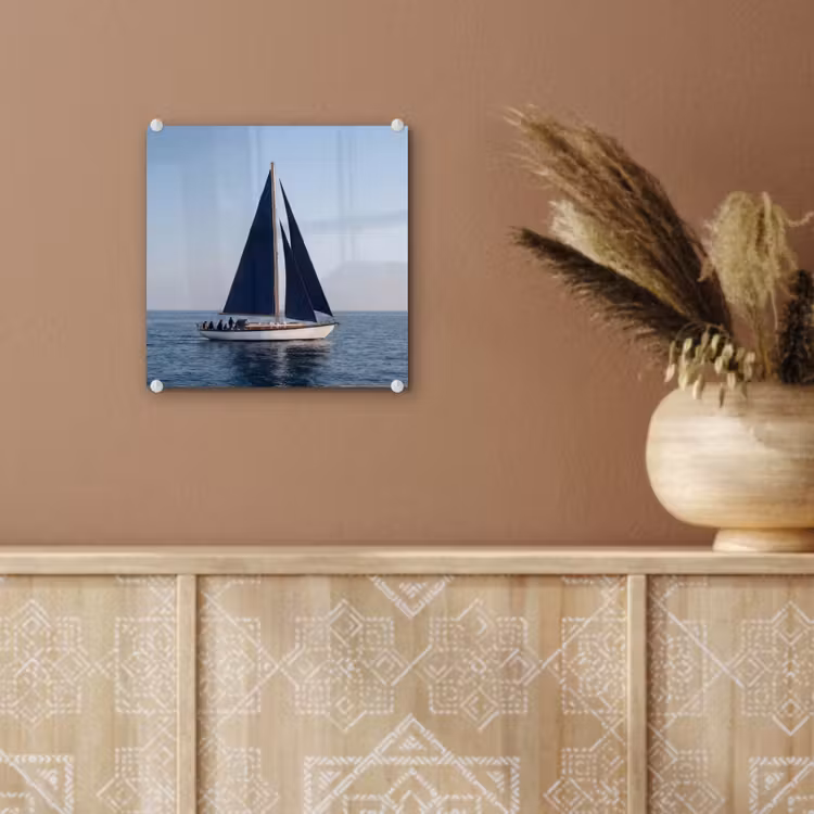 Zeilboot - Zee - Blauw plexiglas 5mm klein -sfeer5