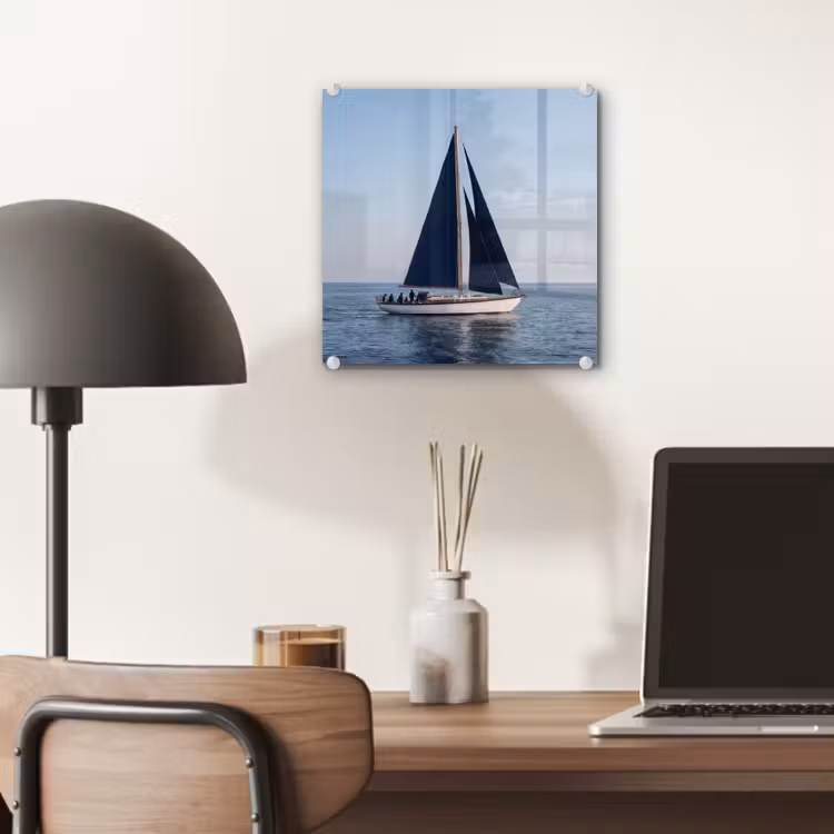 Zeilboot - Zee - Blauw plexiglas 5mm klein -sfeer6