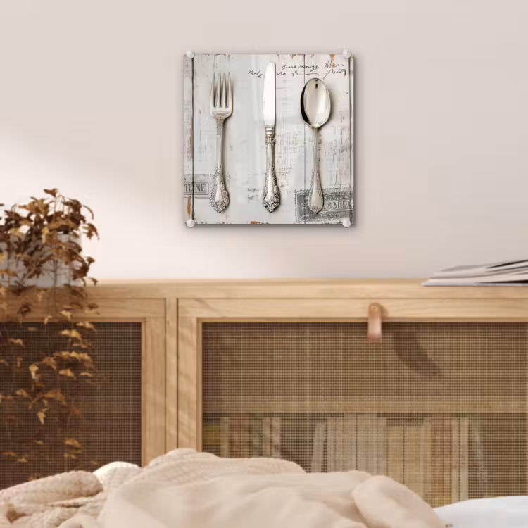 Zilver - Bestek - Hout plexiglas 5mm klein -sfeer4
