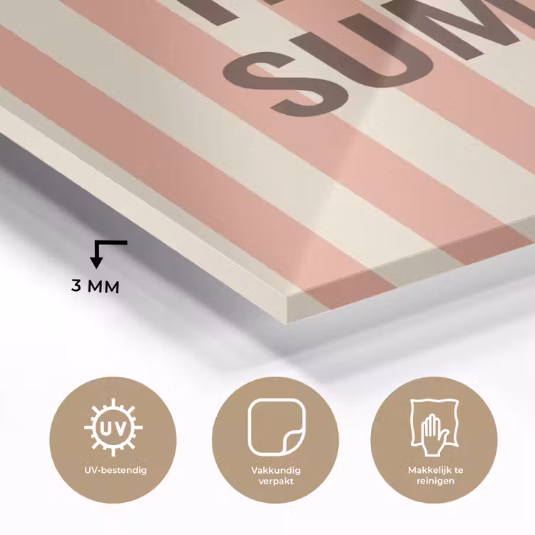 Zomer - Quote - Strepen plexiglas 5mm klein -sfeer2