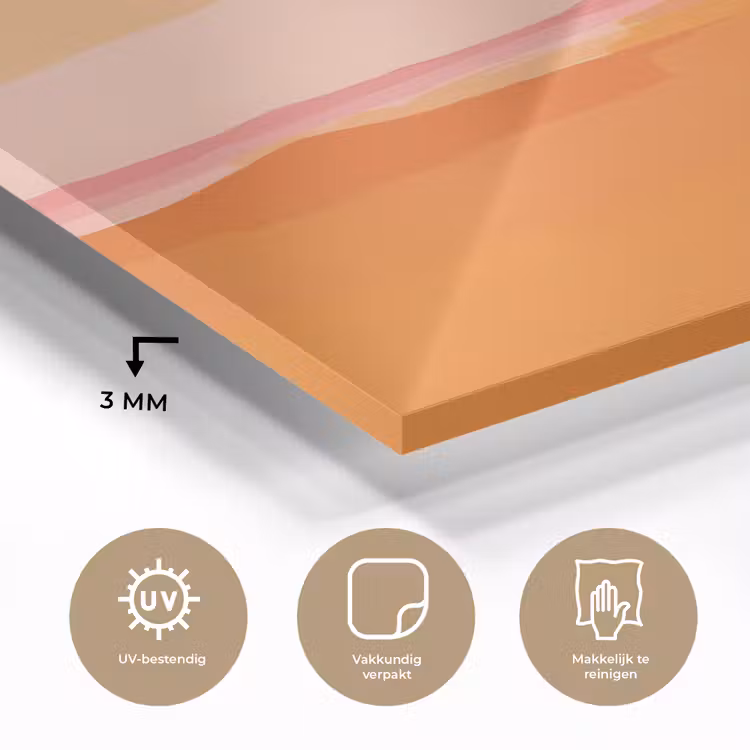 Zon - Abstract - Landschap - Oranje plexiglas 5mm klein -sfeer2
