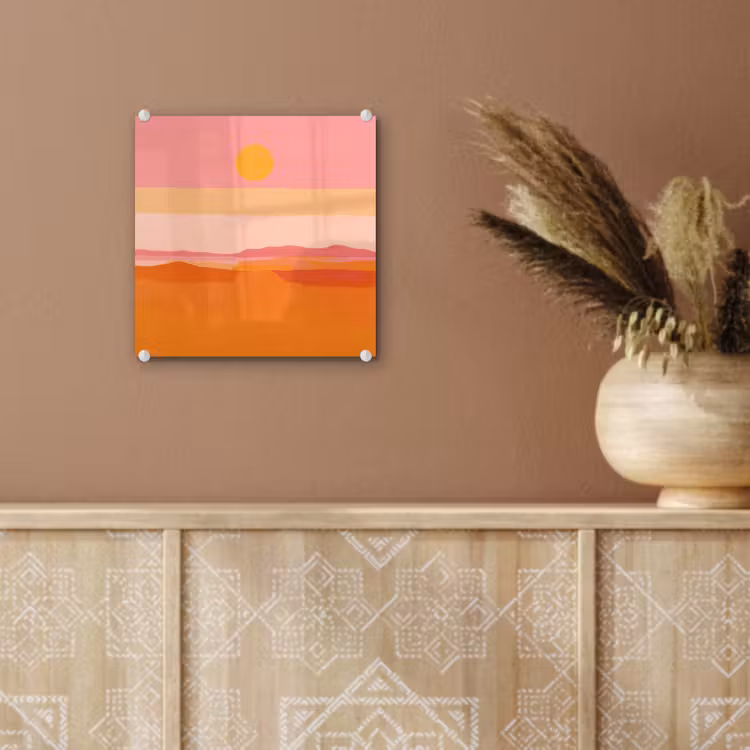 Zon - Abstract - Landschap - Oranje plexiglas 5mm klein -sfeer5