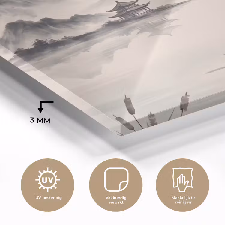 Zon - Japans - Traditioneel plexiglas 5mm klein -sfeer2