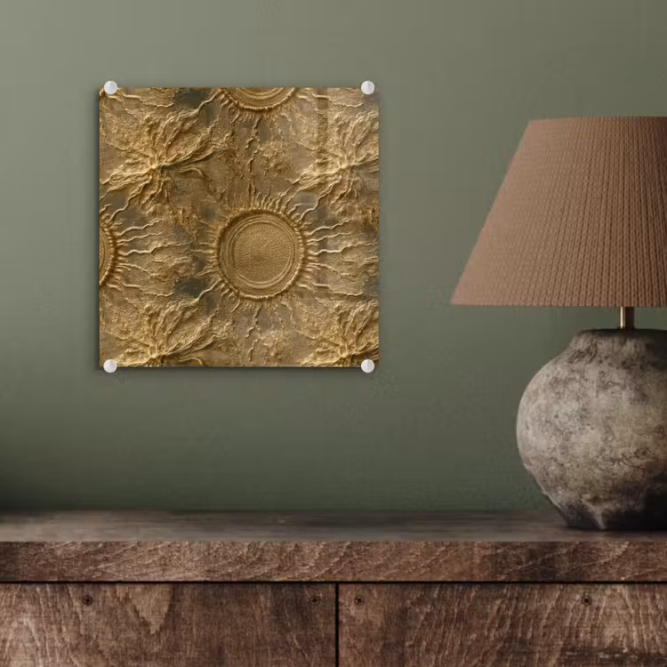 Zon - Reliëf - Antiek - Goud plexiglas 5mm klein 11 -sfeer3