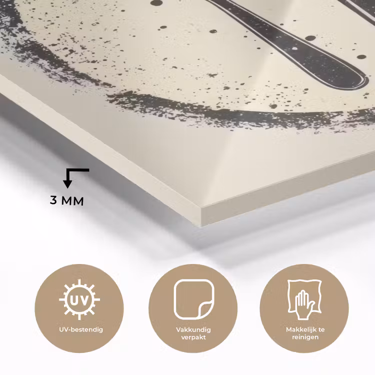 Zwart - Bestek - Rondje plexiglas 5mm klein -sfeer2