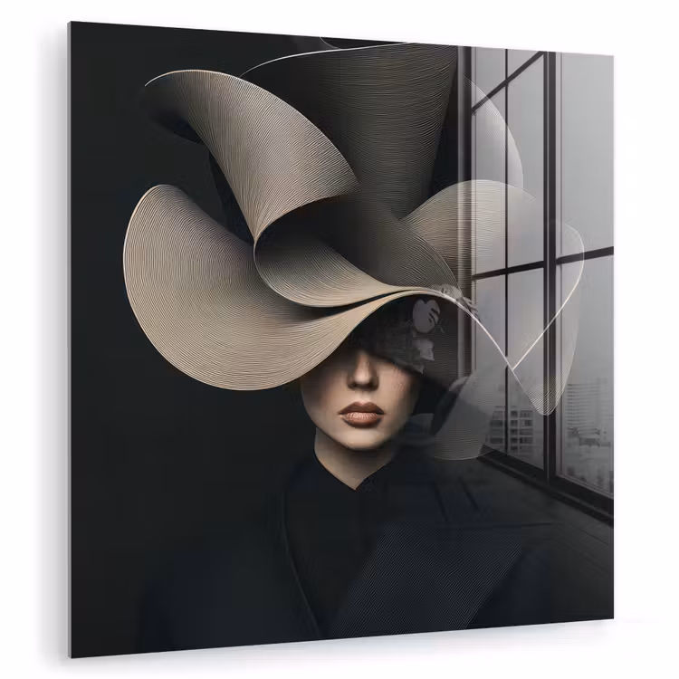Zwarte - Hoed - Vrouw plexiglas 5mm klein -zzzproduct_nieuw