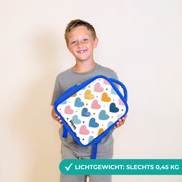 Hartenpatroon Kinderrugzak - Blauw middel -sfeer1_NL
