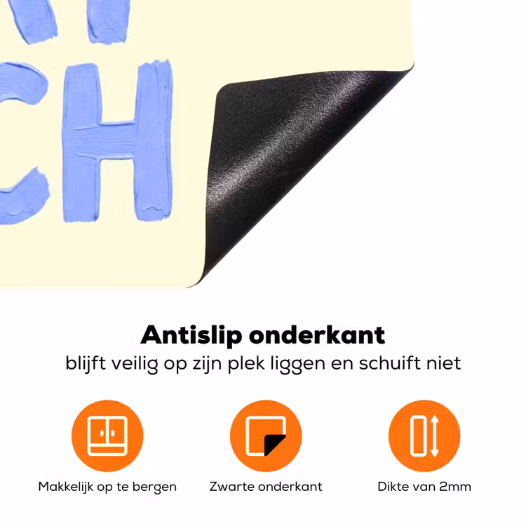 100% that bitch - Blauw - Wit Inductie beschermer vinyl 3mm klein -zzzzzzz-td-onderkant