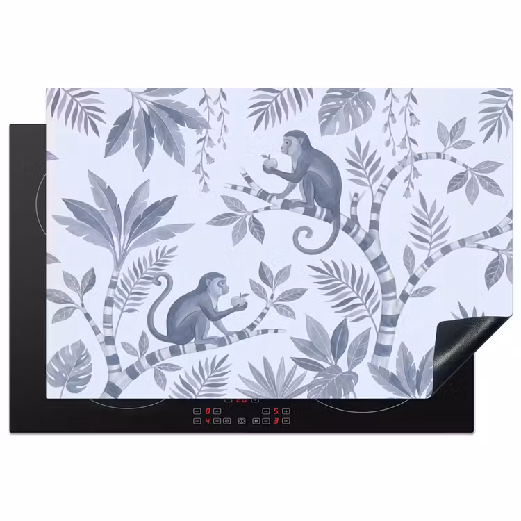 Aap - Boom - Bladeren - Jungle - Illustratie Inductie beschermer vinyl 3mm klein -3d