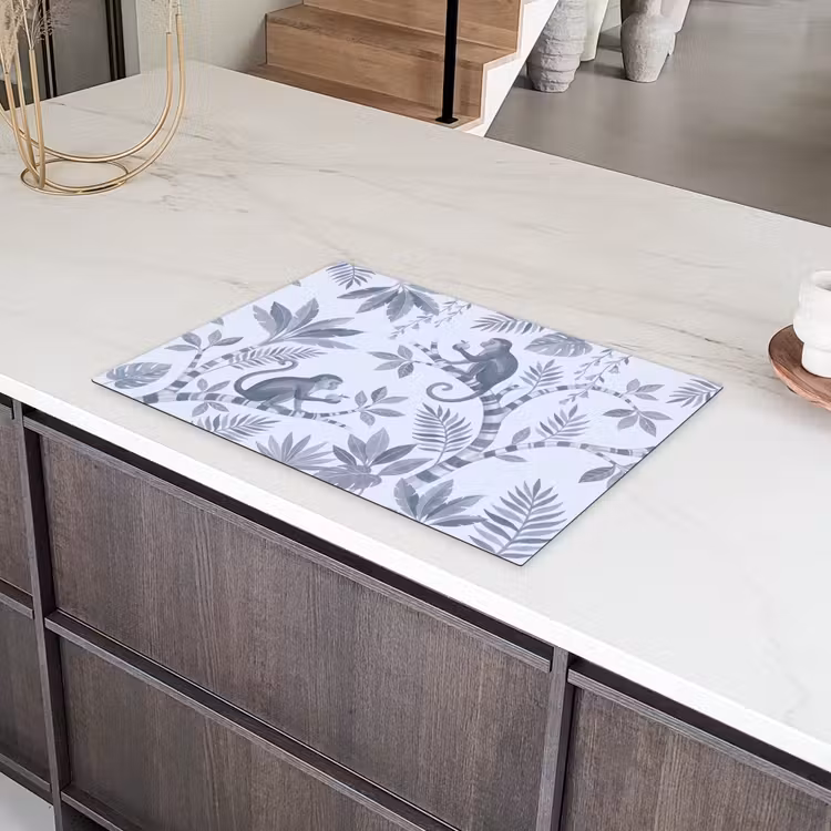 Aap - Boom - Bladeren - Jungle - Illustratie Inductie beschermer vinyl 3mm klein -sfeer8