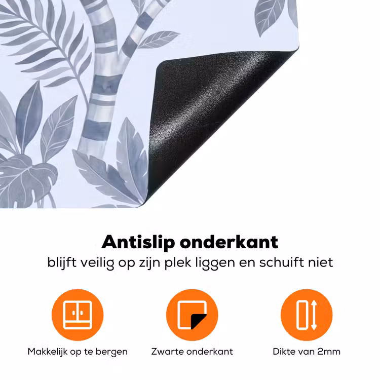 Aap - Boom - Bladeren - Jungle - Illustratie Inductie beschermer vinyl 3mm klein -zzzzzzz-td-onderkant