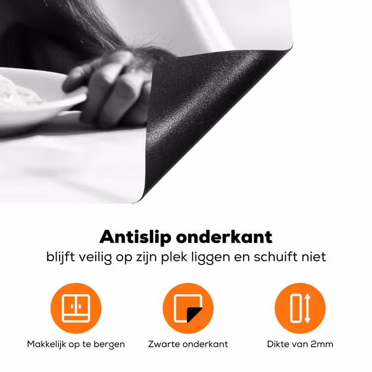 Aap - Spaghetti - Zonnebril - Zwart wit - Cool - Dier Inductie beschermer vinyl 3mm klein -zzzzzzz-td-onderkant