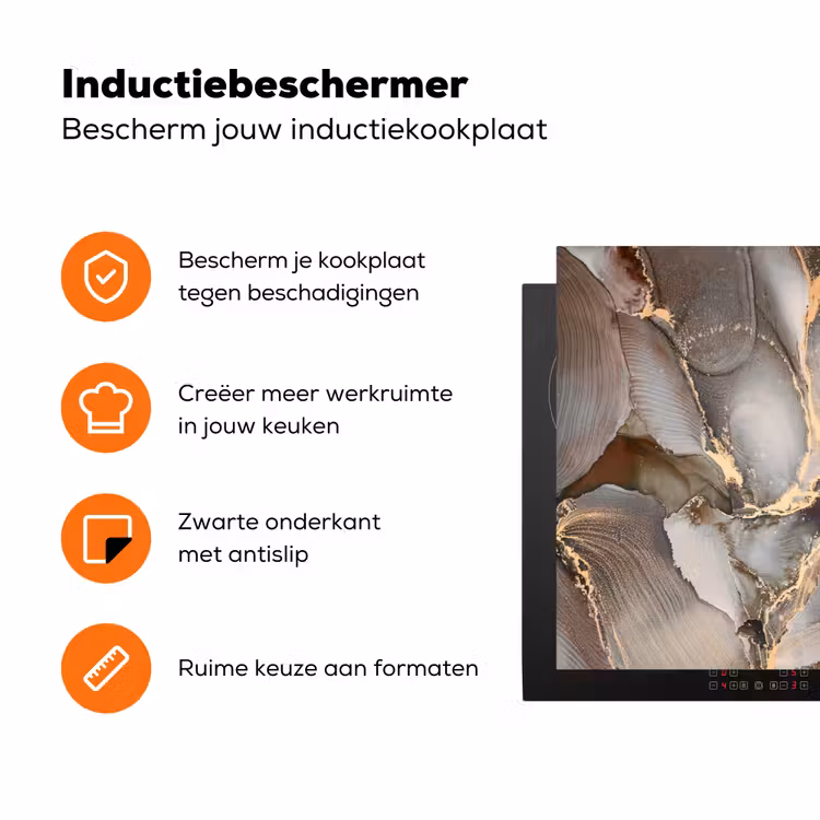 Aarde Ontmoet Metaal Inductie beschermer vinyl 3mm klein -zzzzzzz-td-ups